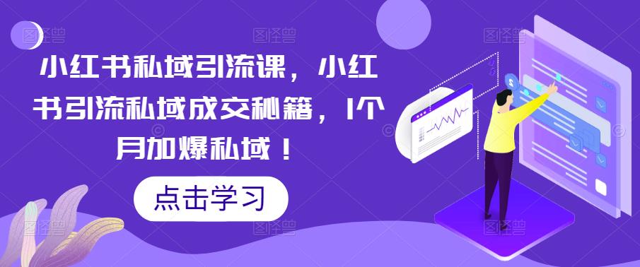 小红书私域引流课,小红书引流私域成交秘籍,1个月加爆私域!-知乎者也