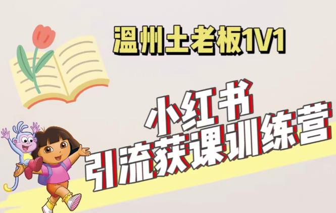 小红书1对1引流获客训练营:账号、内容、引流、成交(价值3999元)-知乎者也