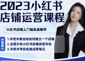 陶金金·2023小红书店铺运营课,小红书店铺入门实战教学-知乎者也