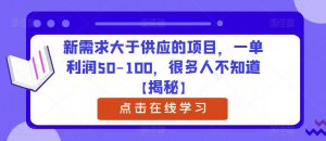 新需求大于供应的项目,一单利润50-100,很多人不知道【揭秘】-知乎者也