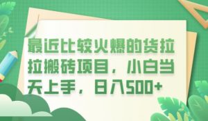 最近比较火爆的货拉拉搬砖项目，小白当天上手，日入500+【揭秘】-知乎者也