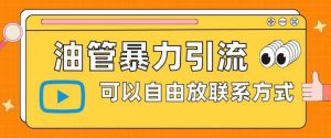 油管暴力引流，可以自由放联系方式【揭秘】-知乎者也