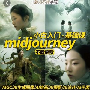 淘不掉学院·midjourney小白入门基础,AI摄影+AI设计+AI绘画-AIGC作图-知乎者也