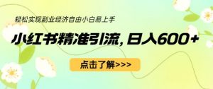 小红书精准引流,小白日入600+,轻松实现副业经济自由(教程+1153G资源)-知乎者也