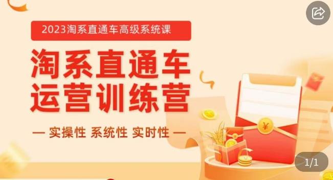 冠东·2023淘系直通车高级系统课,实操性,系统性,实时性,直通车完整体系教学-知乎者也