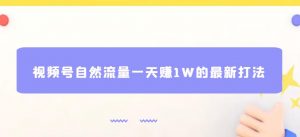 视频号自然流量一天赚1W的最新打法,基本0投资【揭秘】-知乎者也