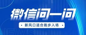 全网首发微信问一问新风口变现项目(价值1999元)【揭秘】-知乎者也