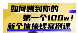 群响新个体钱搞案例库,可直以接抄作业的新体个搞钱案例库,如何赚到你的第一个100w-知乎者也