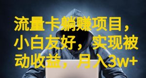 流量卡躺赚项目,小白友好,开设后台,实现被动收益,只要出卡,就能一直赚钱,利润高昂【揭秘】-知乎者也