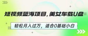 短视频蓝海项目,美女车载U盘,轻松月入过万,适合0基础小白【揭秘】-知乎者也