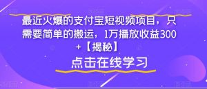 最近火爆的支付宝短视频项目,只需要简单的搬运,1万播放收益300+【揭秘】-知乎者也