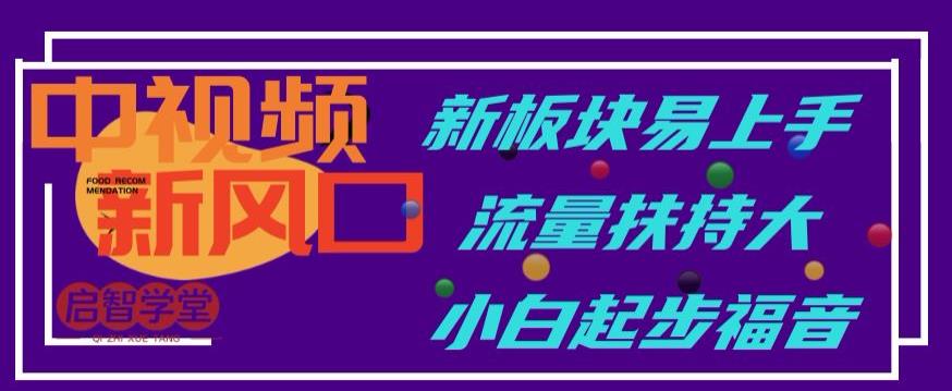 中视频新风口，新板块易上手，流量扶持大，小白起步福音【揭秘】-知乎者也