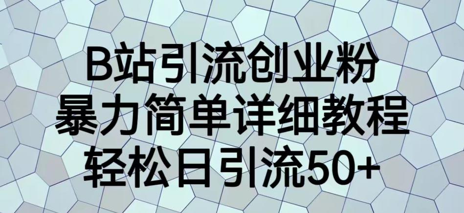 B站引流创业粉，暴力简单详细教程，轻松日引流50+【揭秘】-知乎者也