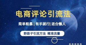 简单粗暴野路子引流-电商平台评论引流大法，适合懒人有手就行【揭秘】-知乎者也