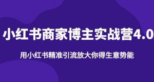 【推荐】小红书商家博主精准引流实战营4.0，用小红书放大你的生意势能-知乎者也