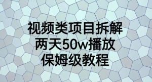 视频类项目拆解,两天50W播放,保姆级教程【揭秘】-知乎者也