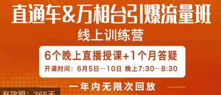 直通车&万相台引爆流量班，6天打通你开直通车·万相台的任督二脉-知乎者也