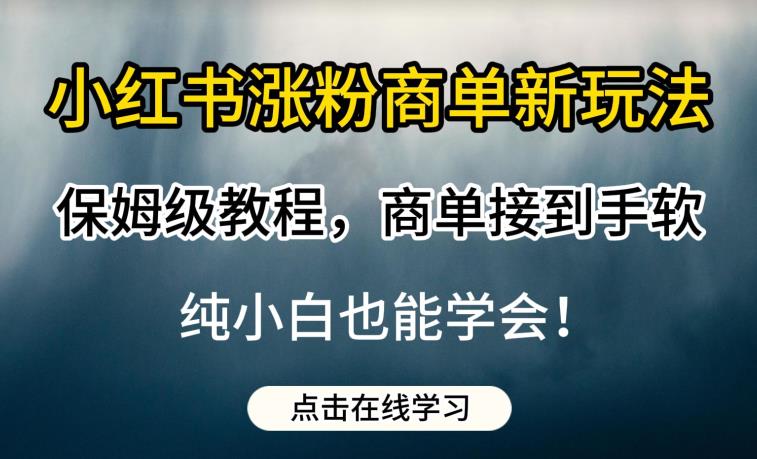 小红书涨粉商单新玩法,保姆级教程,商单接到手软,纯小白也能学会【揭秘】-知乎者也