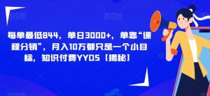 每单最低844,单日3000+,单靠“课程分销”,月入10万都只是一个小目标,知识付费YYDS【揭秘】-知乎者也
