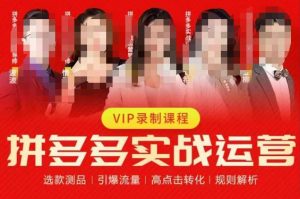 2023推易拼多多实战运营,选款测品、引爆流量、高点击转化、规则解析-知乎者也