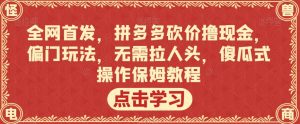全网首发,拼多多砍价撸现金,偏门玩法,无需拉人头,傻瓜式操作保姆教程【揭秘】-知乎者也