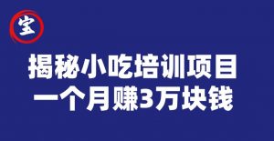 宝哥揭秘小吃培训项目,利润非常很可观,一个月赚3万块钱-知乎者也