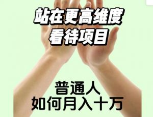 2023最火项目:站在更高维度看待项目,普通人如何月入十万【揭秘】-知乎者也