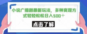 小说广播剧最新玩法,多种变现方式轻轻松松日入500+【揭秘】-知乎者也