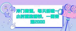冷门赛道,每天听歌一小时就能赚钱,一周变现2000【揭秘】-知乎者也