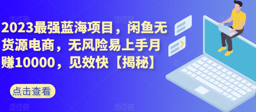 2023最强蓝海项目,闲鱼无货源电商,无风险易上手月赚10000,见效快【揭秘】-知乎者也