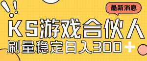 快手游戏合伙人新项目,新手小白也可日入300+,工作室可大量跑-知乎者也