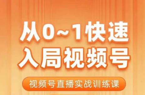 陈厂长·从0-1快速入局视频号课程,视频号直播实战训练课-知乎者也
