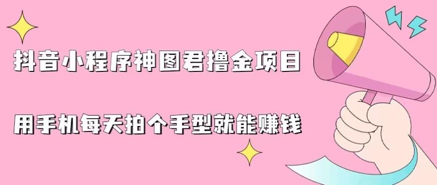 抖音小程序神图君撸金项目，用手机每天拍个手型挂载一下小程序就能赚钱【揭秘】-知乎者也