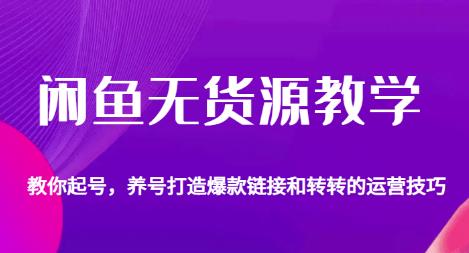 闲鱼无货源教学,教你起号,养号打造爆款链接以及转转的运营技巧-知乎者也
