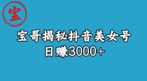 宝哥揭秘抖音美女号玩法,日赚3000+【揭秘】-知乎者也