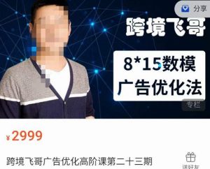 跨境飞哥·广告优化高阶课第二十三期,8*15数模广告优化法,用数据驱动决策-知乎者也