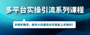 多平台引流实操系列课程,新手小白看完也可轻松上手进行引流操作-知乎者也