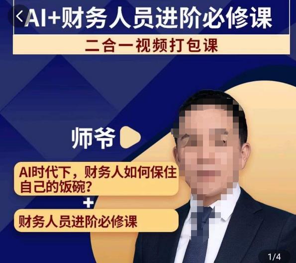 AI+财务人员进阶必修课二合一视频打包课，财务人员进阶必修课-知乎者也
