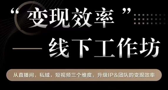变现效率线下工作坊，从‮播直‬间、私域、‮视短‬频‮个三‬维度，升级IP和团队变现效率-知乎者也