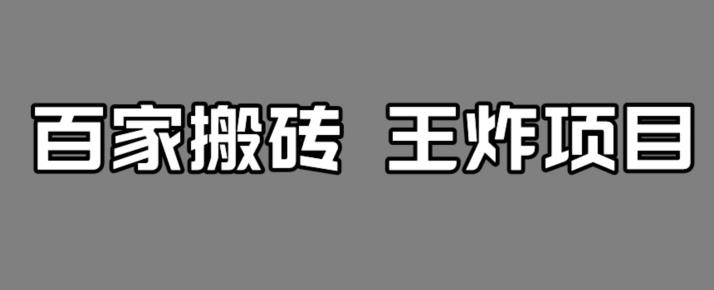 百家最新搬运玩法,单号月入5000+【揭秘】-知乎者也