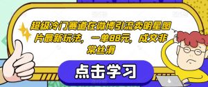 超级冷门赛道在微博引流卖明星图片最新玩法,一单88元,成交非常丝滑【揭秘】-知乎者也