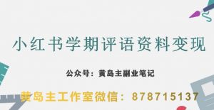 副业拆解:小红书学期评语资料变现项目,视频版一条龙实操玩法分享给你-知乎者也