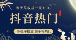 抖音最新小程序撸金,测手相上热门,当天见收益一小时变现300+【揭秘】-知乎者也