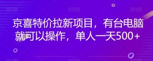 京喜特价拉新新玩法，有台电脑就可以操作，单人一天500+【揭秘】-知乎者也