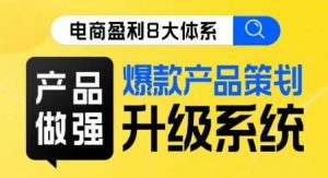 电商盈利8大体系 ·产品做强​爆款产品策划系统升级线上课，全盘布局更能实现利润突破-知乎者也