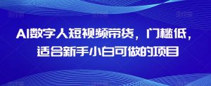 AI数字人短视频带货,门槛低,适合新手小白可做的项目-知乎者也