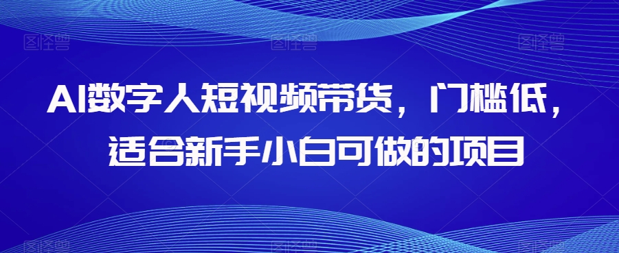 AI数字人短视频带货,门槛低,适合新手小白可做的项目-知乎者也