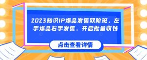 2023知识IP爆品发售双阶班,左手爆品右手发售,开启批量收钱-知乎者也