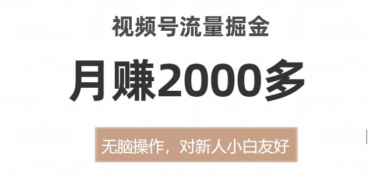 视频号流量掘金,无脑操作,对新人小白友好,月赚2000多【揭秘】-知乎者也