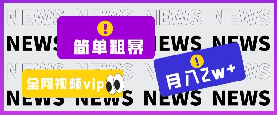 简单粗暴零成本,高回报,全网视频VIP掘金项目,月入2万+【揭秘】-知乎者也